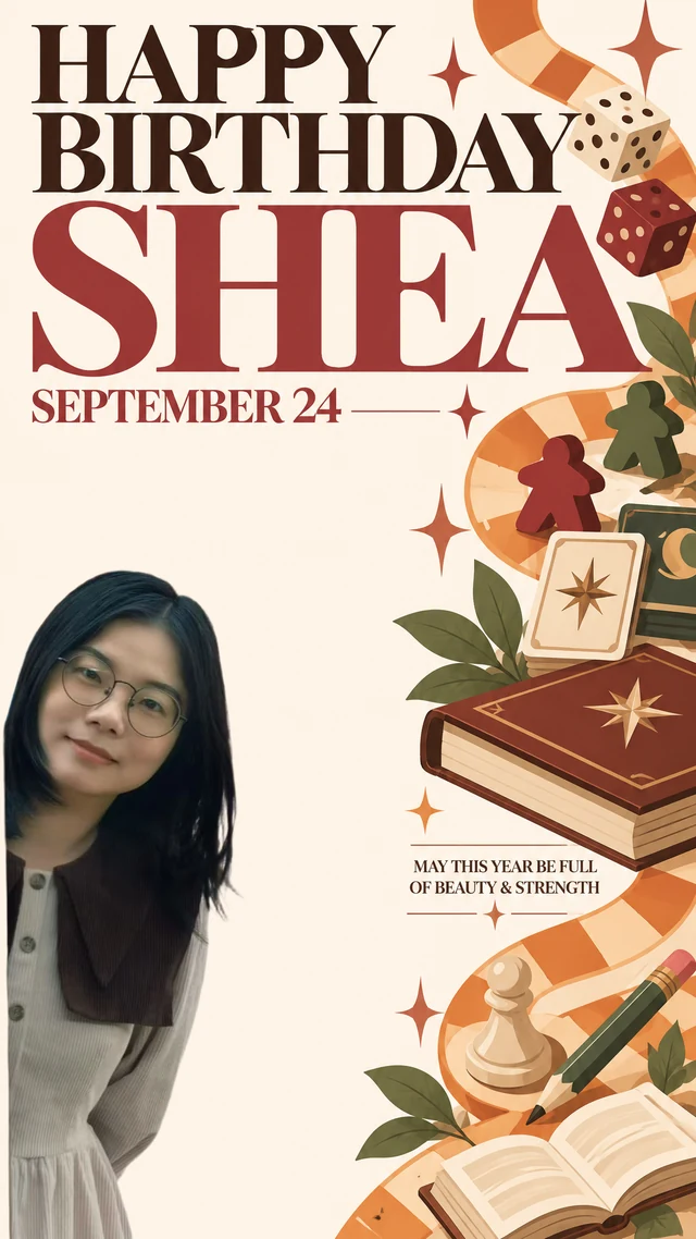 Original happy birthday poster for Shea — SEP 24